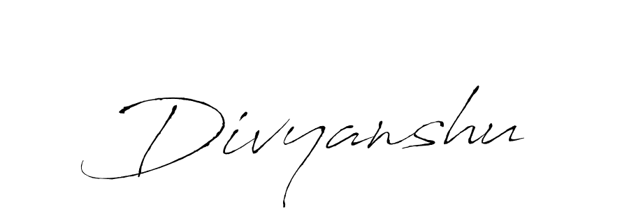 Divyanshu stylish signature style. Best Handwritten Sign (Antro_Vectra) for my name. Handwritten Signature Collection Ideas for my name Divyanshu. Divyanshu signature style 6 images and pictures png