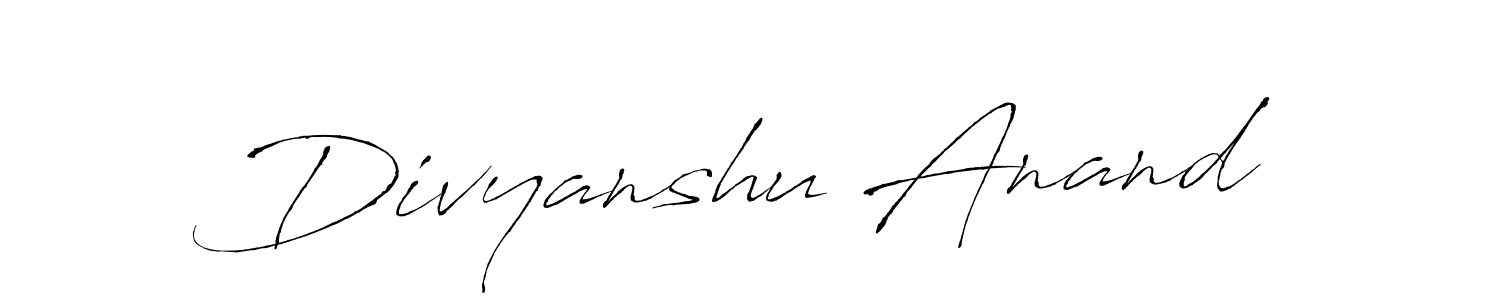 Design your own signature with our free online signature maker. With this signature software, you can create a handwritten (Antro_Vectra) signature for name Divyanshu Anand. Divyanshu Anand signature style 6 images and pictures png