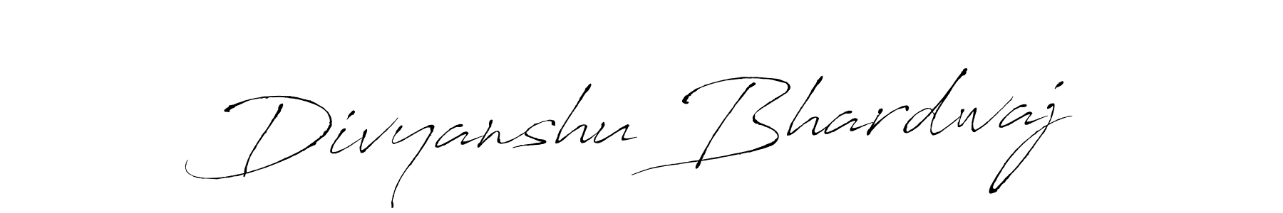 How to make Divyanshu Bhardwaj name signature. Use Antro_Vectra style for creating short signs online. This is the latest handwritten sign. Divyanshu Bhardwaj signature style 6 images and pictures png