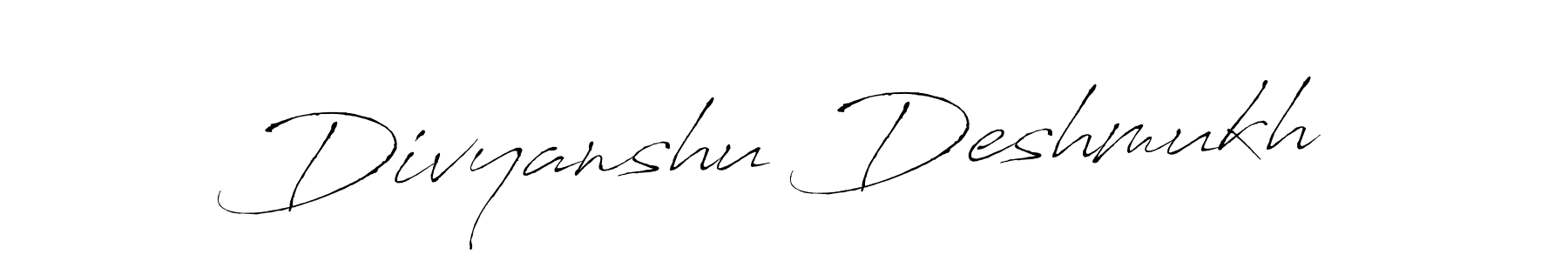 How to make Divyanshu Deshmukh name signature. Use Antro_Vectra style for creating short signs online. This is the latest handwritten sign. Divyanshu Deshmukh signature style 6 images and pictures png