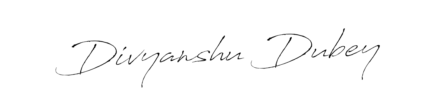 Also we have Divyanshu Dubey name is the best signature style. Create professional handwritten signature collection using Antro_Vectra autograph style. Divyanshu Dubey signature style 6 images and pictures png