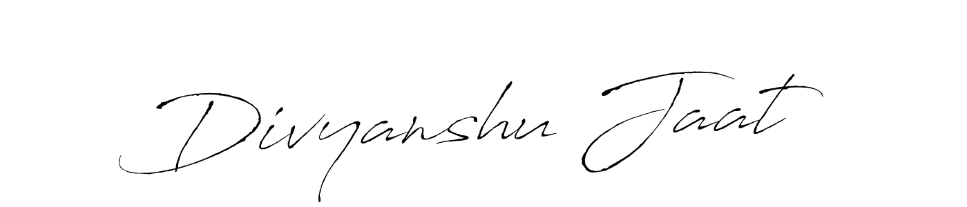 Design your own signature with our free online signature maker. With this signature software, you can create a handwritten (Antro_Vectra) signature for name Divyanshu Jaat. Divyanshu Jaat signature style 6 images and pictures png