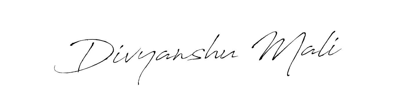 How to make Divyanshu Mali signature? Antro_Vectra is a professional autograph style. Create handwritten signature for Divyanshu Mali name. Divyanshu Mali signature style 6 images and pictures png