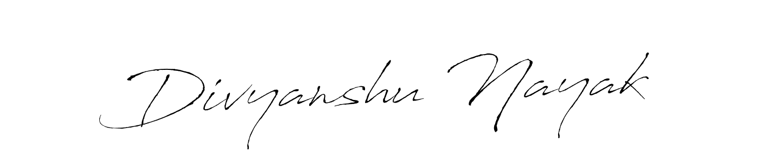 How to make Divyanshu Nayak name signature. Use Antro_Vectra style for creating short signs online. This is the latest handwritten sign. Divyanshu Nayak signature style 6 images and pictures png