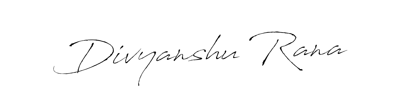 Create a beautiful signature design for name Divyanshu Rana. With this signature (Antro_Vectra) fonts, you can make a handwritten signature for free. Divyanshu Rana signature style 6 images and pictures png