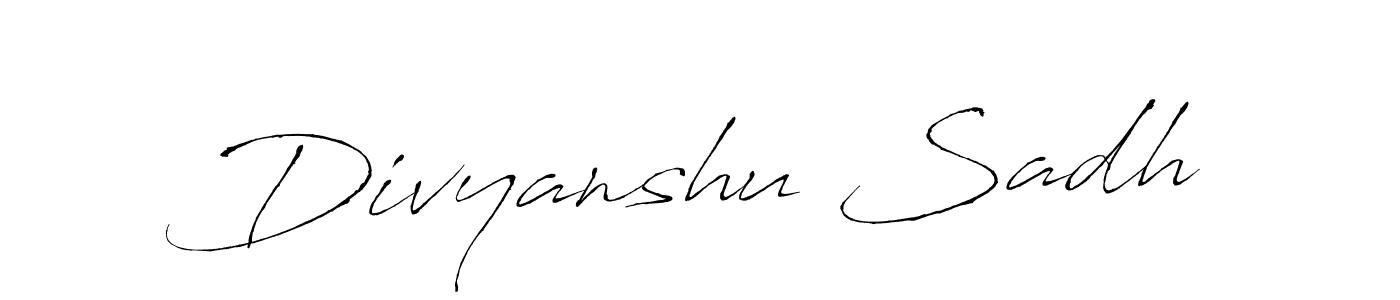 Use a signature maker to create a handwritten signature online. With this signature software, you can design (Antro_Vectra) your own signature for name Divyanshu Sadh. Divyanshu Sadh signature style 6 images and pictures png