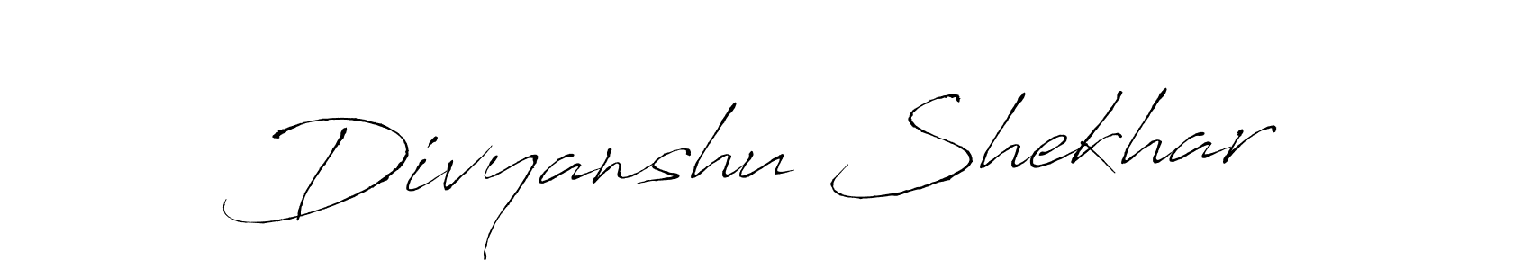 How to make Divyanshu Shekhar name signature. Use Antro_Vectra style for creating short signs online. This is the latest handwritten sign. Divyanshu Shekhar signature style 6 images and pictures png