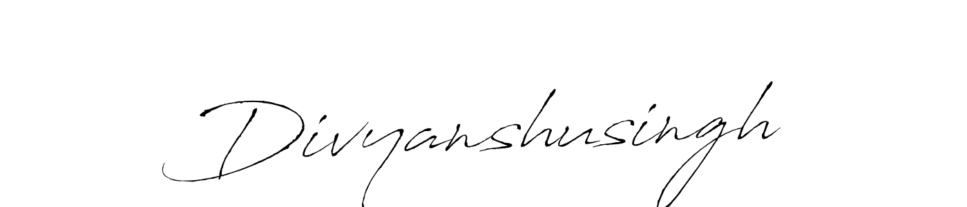 How to make Divyanshusingh signature? Antro_Vectra is a professional autograph style. Create handwritten signature for Divyanshusingh name. Divyanshusingh signature style 6 images and pictures png