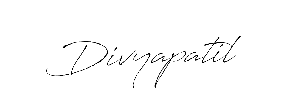 Divyapatil stylish signature style. Best Handwritten Sign (Antro_Vectra) for my name. Handwritten Signature Collection Ideas for my name Divyapatil. Divyapatil signature style 6 images and pictures png