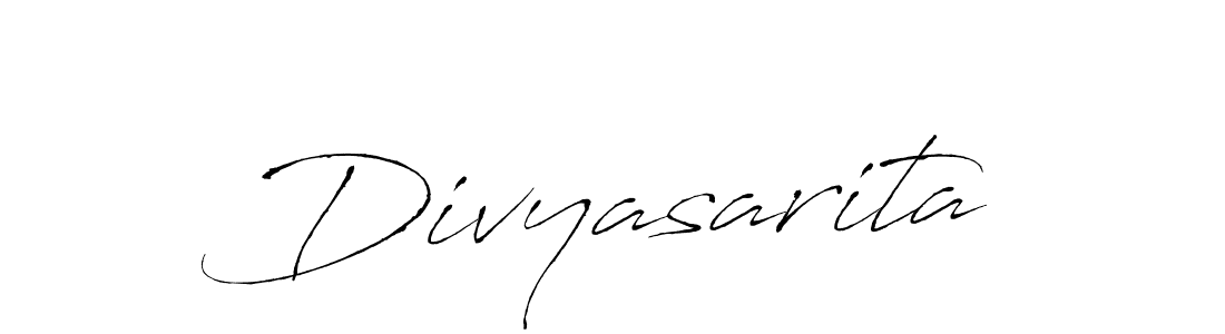 Use a signature maker to create a handwritten signature online. With this signature software, you can design (Antro_Vectra) your own signature for name Divyasarita. Divyasarita signature style 6 images and pictures png