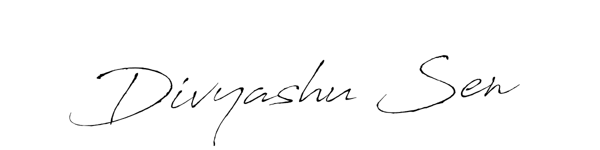 Also You can easily find your signature by using the search form. We will create Divyashu Sen name handwritten signature images for you free of cost using Antro_Vectra sign style. Divyashu Sen signature style 6 images and pictures png