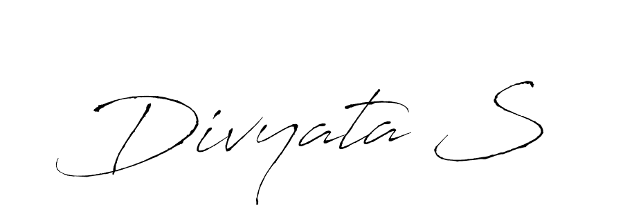 How to make Divyata S name signature. Use Antro_Vectra style for creating short signs online. This is the latest handwritten sign. Divyata S signature style 6 images and pictures png