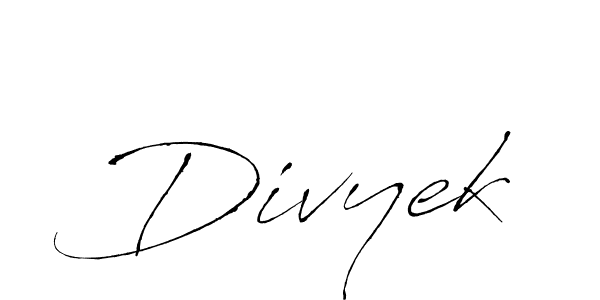 Make a beautiful signature design for name Divyek. With this signature (Antro_Vectra) style, you can create a handwritten signature for free. Divyek signature style 6 images and pictures png