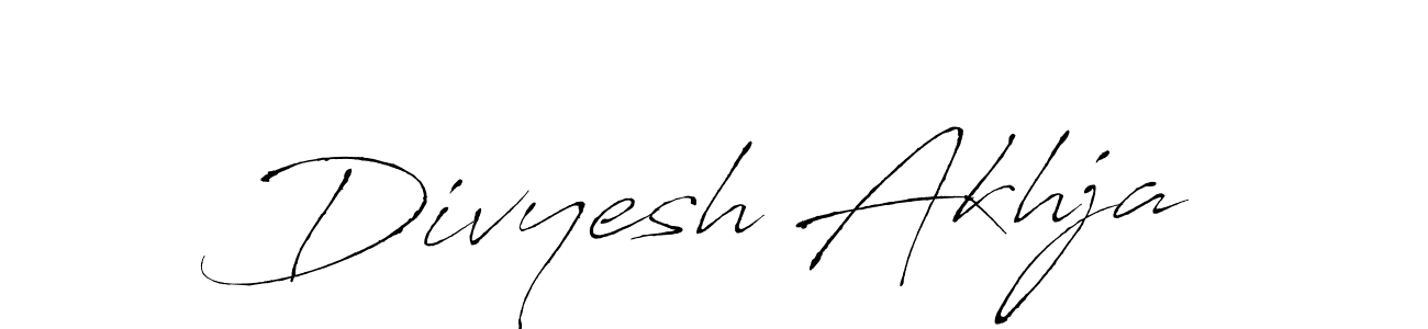 How to make Divyesh Akhja signature? Antro_Vectra is a professional autograph style. Create handwritten signature for Divyesh Akhja name. Divyesh Akhja signature style 6 images and pictures png