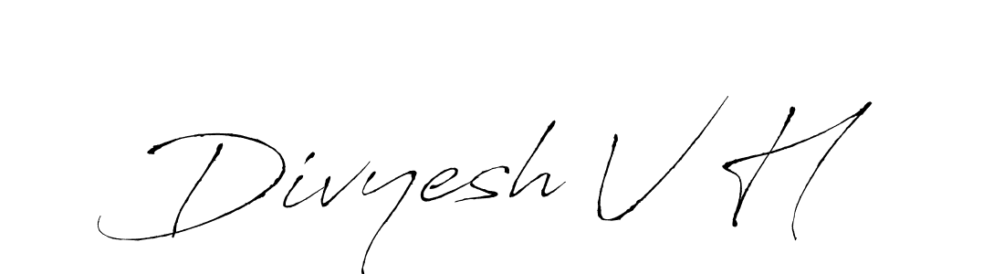 It looks lik you need a new signature style for name Divyesh V H. Design unique handwritten (Antro_Vectra) signature with our free signature maker in just a few clicks. Divyesh V H signature style 6 images and pictures png