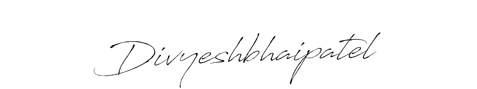 Make a beautiful signature design for name Divyeshbhaipatel. With this signature (Antro_Vectra) style, you can create a handwritten signature for free. Divyeshbhaipatel signature style 6 images and pictures png