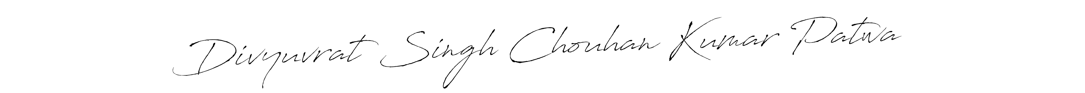 Also we have Divyuvrat Singh Chouhan Kumar Patwa name is the best signature style. Create professional handwritten signature collection using Antro_Vectra autograph style. Divyuvrat Singh Chouhan Kumar Patwa signature style 6 images and pictures png