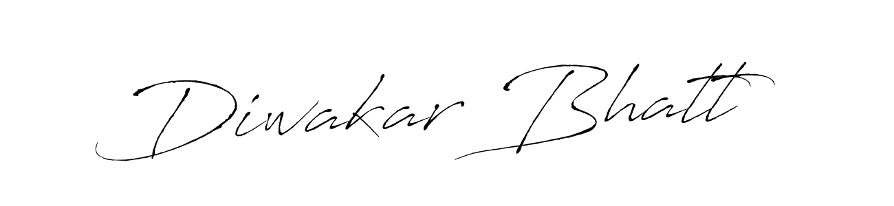 How to make Diwakar Bhatt name signature. Use Antro_Vectra style for creating short signs online. This is the latest handwritten sign. Diwakar Bhatt signature style 6 images and pictures png