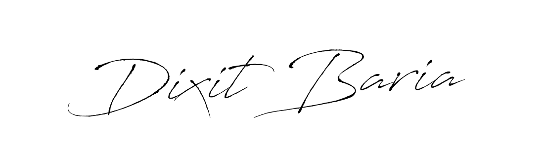 Make a beautiful signature design for name Dixit Baria. With this signature (Antro_Vectra) style, you can create a handwritten signature for free. Dixit Baria signature style 6 images and pictures png