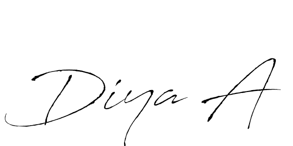 Create a beautiful signature design for name Diya A. With this signature (Antro_Vectra) fonts, you can make a handwritten signature for free. Diya A signature style 6 images and pictures png