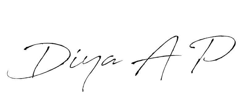 Check out images of Autograph of Diya A P name. Actor Diya A P Signature Style. Antro_Vectra is a professional sign style online. Diya A P signature style 6 images and pictures png