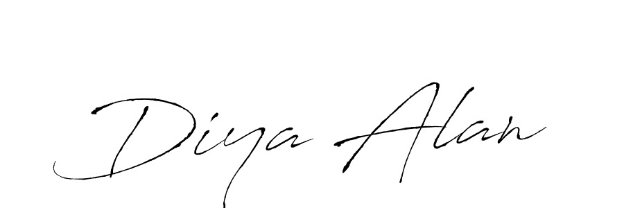 Antro_Vectra is a professional signature style that is perfect for those who want to add a touch of class to their signature. It is also a great choice for those who want to make their signature more unique. Get Diya Alan name to fancy signature for free. Diya Alan signature style 6 images and pictures png