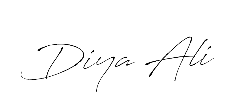 Antro_Vectra is a professional signature style that is perfect for those who want to add a touch of class to their signature. It is also a great choice for those who want to make their signature more unique. Get Diya Ali name to fancy signature for free. Diya Ali signature style 6 images and pictures png