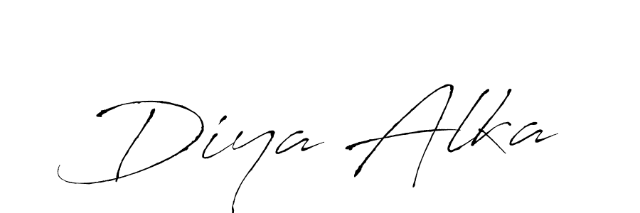 This is the best signature style for the Diya Alka name. Also you like these signature font (Antro_Vectra). Mix name signature. Diya Alka signature style 6 images and pictures png
