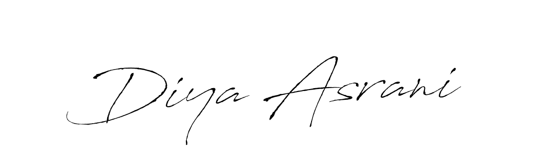 Also we have Diya Asrani name is the best signature style. Create professional handwritten signature collection using Antro_Vectra autograph style. Diya Asrani signature style 6 images and pictures png