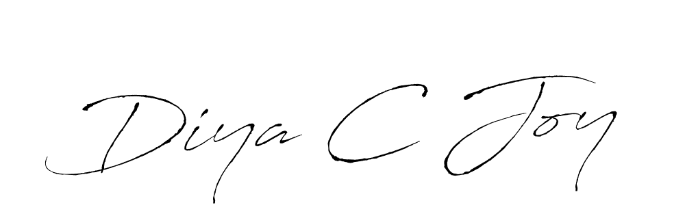 Diya C Joy stylish signature style. Best Handwritten Sign (Antro_Vectra) for my name. Handwritten Signature Collection Ideas for my name Diya C Joy. Diya C Joy signature style 6 images and pictures png