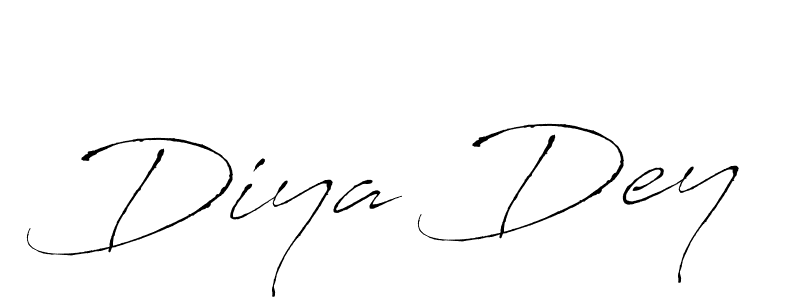 Diya Dey stylish signature style. Best Handwritten Sign (Antro_Vectra) for my name. Handwritten Signature Collection Ideas for my name Diya Dey. Diya Dey signature style 6 images and pictures png