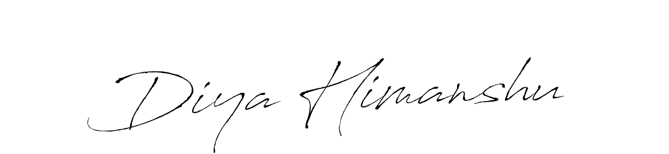 Design your own signature with our free online signature maker. With this signature software, you can create a handwritten (Antro_Vectra) signature for name Diya Himanshu. Diya Himanshu signature style 6 images and pictures png
