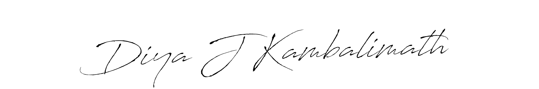 Make a beautiful signature design for name Diya J Kambalimath. With this signature (Antro_Vectra) style, you can create a handwritten signature for free. Diya J Kambalimath signature style 6 images and pictures png