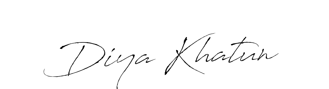 The best way (Antro_Vectra) to make a short signature is to pick only two or three words in your name. The name Diya Khatun include a total of six letters. For converting this name. Diya Khatun signature style 6 images and pictures png
