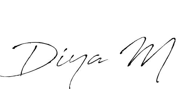 Diya M stylish signature style. Best Handwritten Sign (Antro_Vectra) for my name. Handwritten Signature Collection Ideas for my name Diya M. Diya M signature style 6 images and pictures png