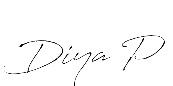 Best and Professional Signature Style for Diya P. Antro_Vectra Best Signature Style Collection. Diya P signature style 6 images and pictures png