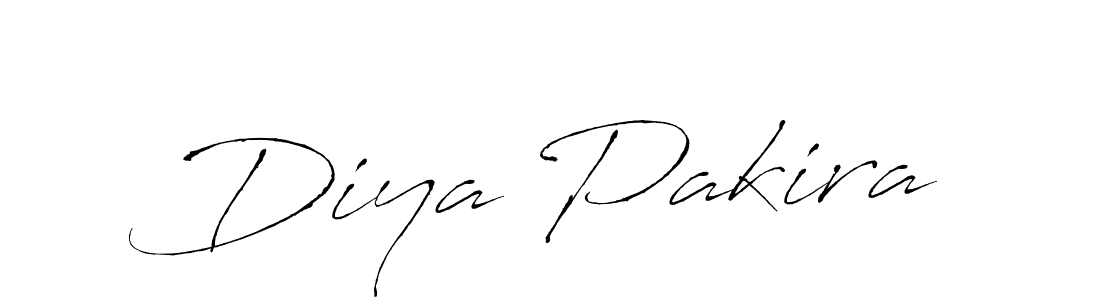 Make a beautiful signature design for name Diya Pakira. With this signature (Antro_Vectra) style, you can create a handwritten signature for free. Diya Pakira signature style 6 images and pictures png