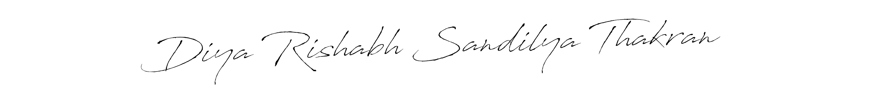 Make a beautiful signature design for name Diya Rishabh Sandilya Thakran. With this signature (Antro_Vectra) style, you can create a handwritten signature for free. Diya Rishabh Sandilya Thakran signature style 6 images and pictures png