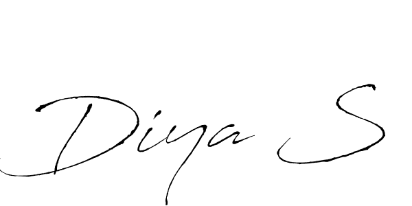 Make a beautiful signature design for name Diya S. With this signature (Antro_Vectra) style, you can create a handwritten signature for free. Diya S signature style 6 images and pictures png