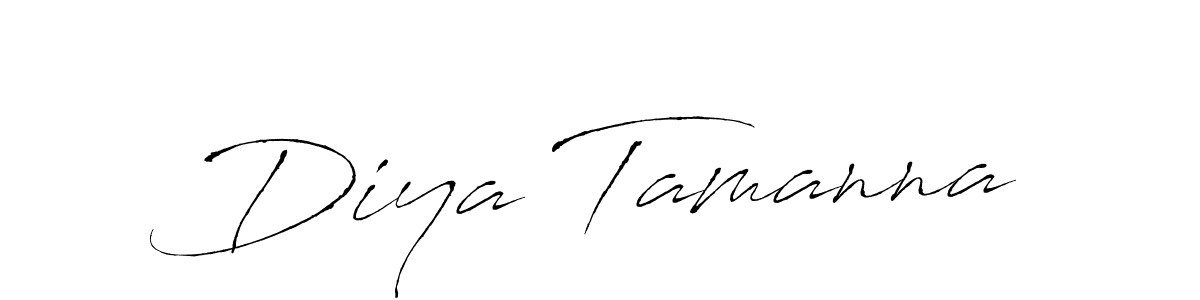 The best way (Antro_Vectra) to make a short signature is to pick only two or three words in your name. The name Diya Tamanna include a total of six letters. For converting this name. Diya Tamanna signature style 6 images and pictures png