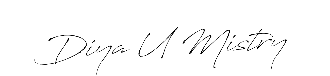 This is the best signature style for the Diya U Mistry name. Also you like these signature font (Antro_Vectra). Mix name signature. Diya U Mistry signature style 6 images and pictures png