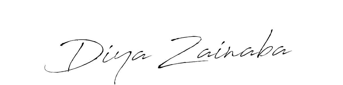 How to make Diya Zainaba signature? Antro_Vectra is a professional autograph style. Create handwritten signature for Diya Zainaba name. Diya Zainaba signature style 6 images and pictures png