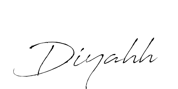 You should practise on your own different ways (Antro_Vectra) to write your name (Diyahh) in signature. don't let someone else do it for you. Diyahh signature style 6 images and pictures png