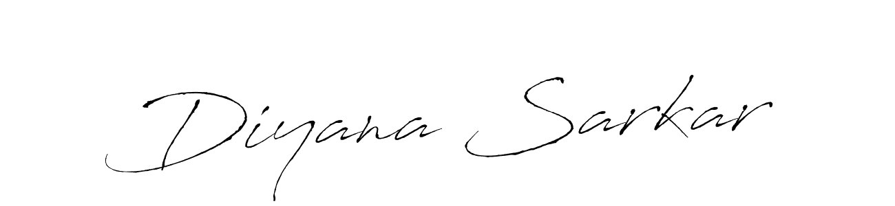 Make a beautiful signature design for name Diyana Sarkar. With this signature (Antro_Vectra) style, you can create a handwritten signature for free. Diyana Sarkar signature style 6 images and pictures png