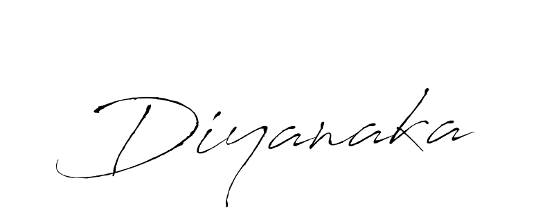 Use a signature maker to create a handwritten signature online. With this signature software, you can design (Antro_Vectra) your own signature for name Diyanaka. Diyanaka signature style 6 images and pictures png