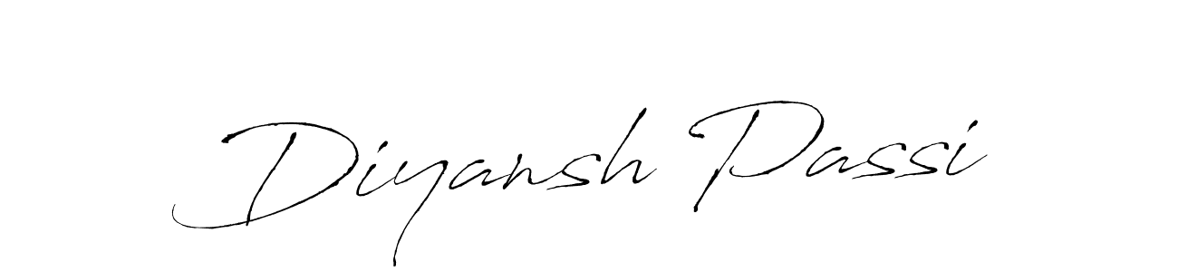 Antro_Vectra is a professional signature style that is perfect for those who want to add a touch of class to their signature. It is also a great choice for those who want to make their signature more unique. Get Diyansh Passi name to fancy signature for free. Diyansh Passi signature style 6 images and pictures png