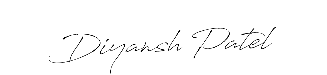 Use a signature maker to create a handwritten signature online. With this signature software, you can design (Antro_Vectra) your own signature for name Diyansh Patel. Diyansh Patel signature style 6 images and pictures png