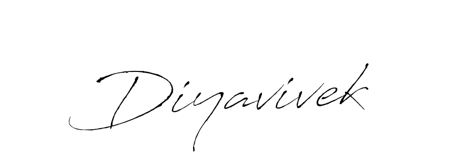 Design your own signature with our free online signature maker. With this signature software, you can create a handwritten (Antro_Vectra) signature for name Diyavivek. Diyavivek signature style 6 images and pictures png