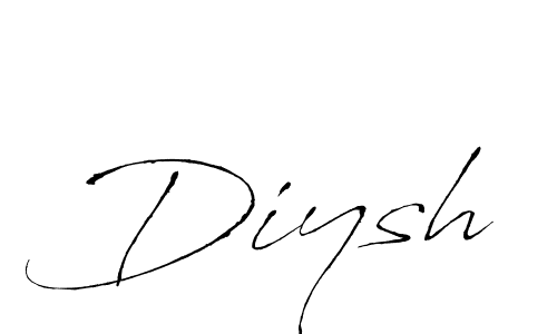 The best way (Antro_Vectra) to make a short signature is to pick only two or three words in your name. The name Diysh include a total of six letters. For converting this name. Diysh signature style 6 images and pictures png