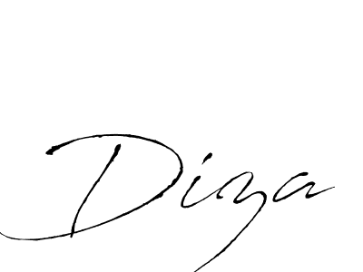 Design your own signature with our free online signature maker. With this signature software, you can create a handwritten (Antro_Vectra) signature for name Diza. Diza signature style 6 images and pictures png